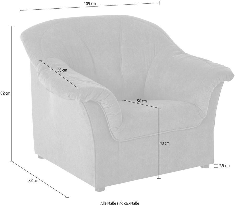 DOMO collection Fauteuil Pegnitz tijdloos elegante armleuningen comfortabel - Foto 2