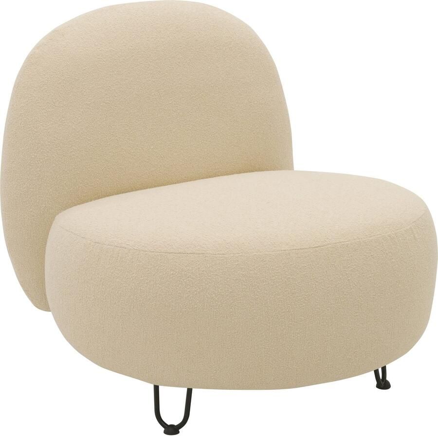 DOMO collection Fauteuil Poika ideaal voor terras tuin balkon Mooi gevormde outdoor-stoel bekleding van nepbont