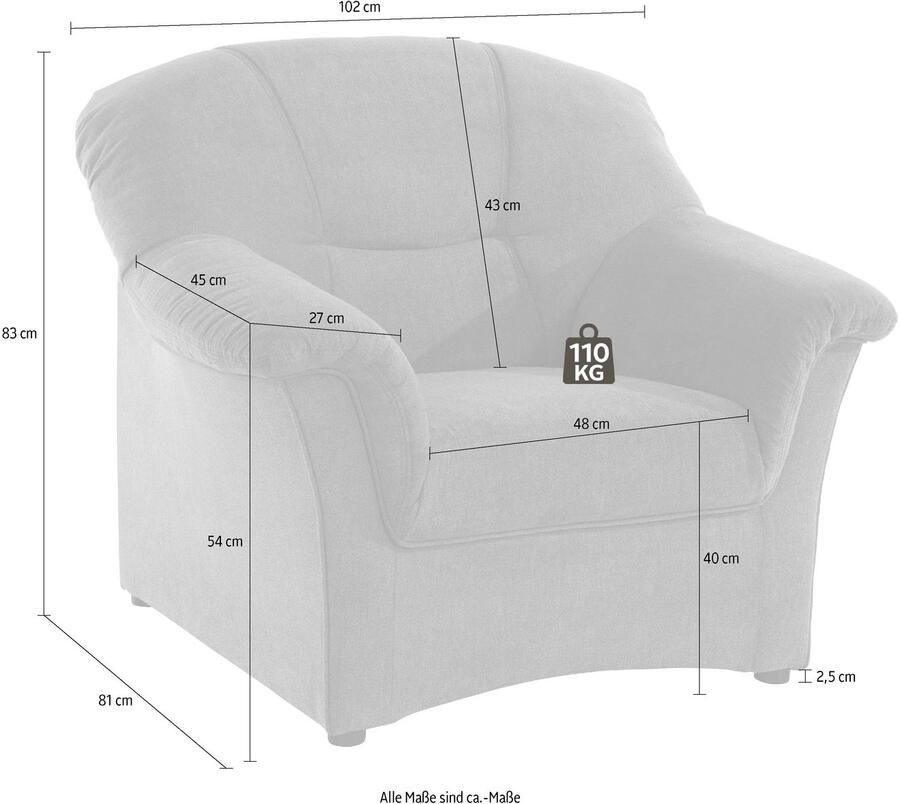 DOMO collection Fauteuil Sarafina optioneel met veerkern