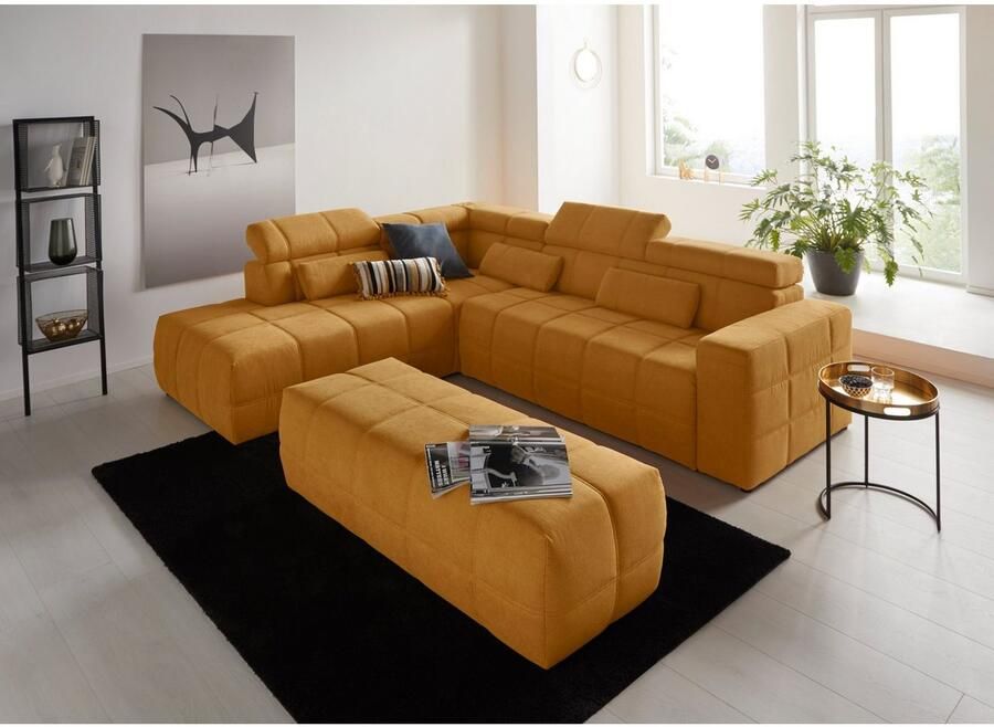 DOMO collection Hocker BRANDON grote uitvoering passend bij 'brandon' ook in cord - Foto 3
