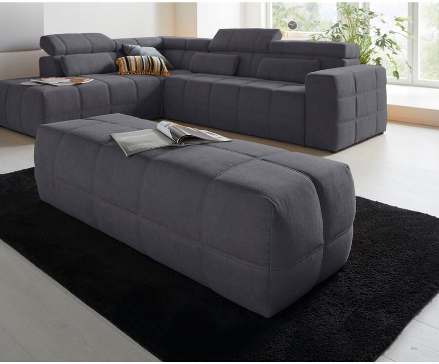 DOMO collection Hocker BRANDON grote uitvoering passend bij 'brandon' ook in cord - Foto 3