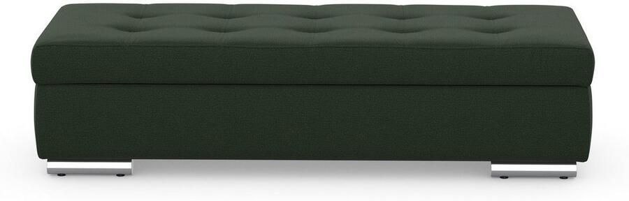 DOMO collection Hocker Treviso XXL: B D H: 161 60 41 cm met opbergruimte ook in ribfluweel passend bij de serie modern quiltwerk - Foto 6