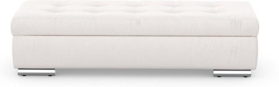 DOMO collection Hocker Treviso XXL: B D H: 161 60 41 cm met opbergruimte ook in ribfluweel passend bij de serie modern quiltwerk - Foto 9