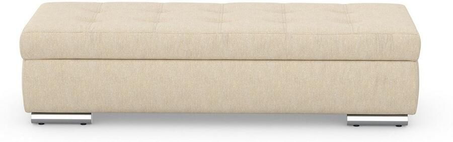 DOMO collection Hocker Treviso XXL: B D H: 161 60 41 cm met opbergruimte ook in ribfluweel passend bij de serie modern quiltwerk - Foto 8