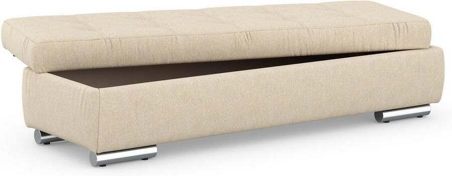 DOMO collection Hocker Treviso XXL: B D H: 161 60 41 cm met opbergruimte ook in ribfluweel passend bij de serie modern quiltwerk - Foto 6