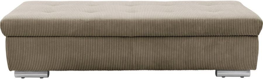 DOMO collection Hocker Treviso XXL: B D H: 161 60 41 cm met opbergruimte ook in ribfluweel passend bij de serie modern quiltwerk - Foto 3