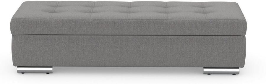 DOMO collection Hocker Treviso XXL: B D H: 161 60 41 cm met opbergruimte ook in ribfluweel passend bij de serie modern quiltwerk - Foto 8