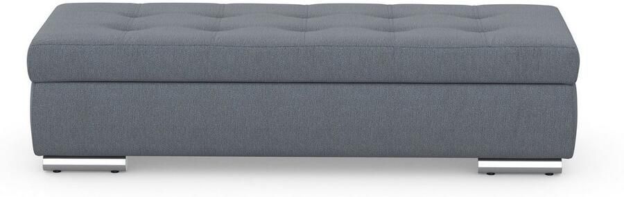 DOMO collection Hocker Treviso XXL: B D H: 161 60 41 cm met opbergruimte ook in ribfluweel passend bij de serie modern quiltwerk - Foto 7