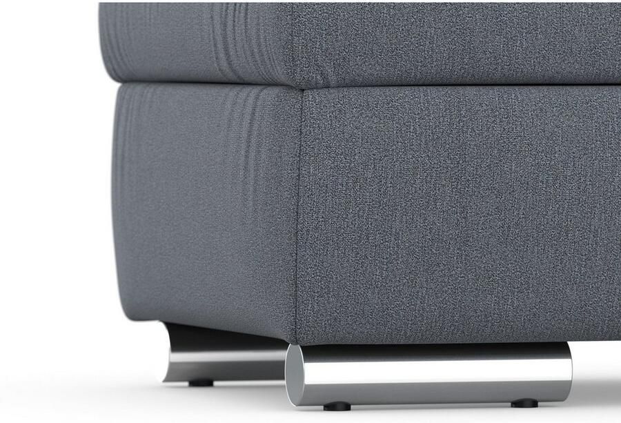 DOMO collection Hocker Treviso XXL: B D H: 161 60 41 cm met opbergruimte ook in ribfluweel passend bij de serie modern quiltwerk