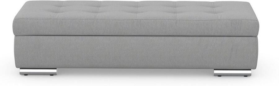 DOMO collection Hocker Treviso XXL: B D H: 161 60 41 cm met opbergruimte ook in ribfluweel passend bij de serie modern quiltwerk - Foto 9