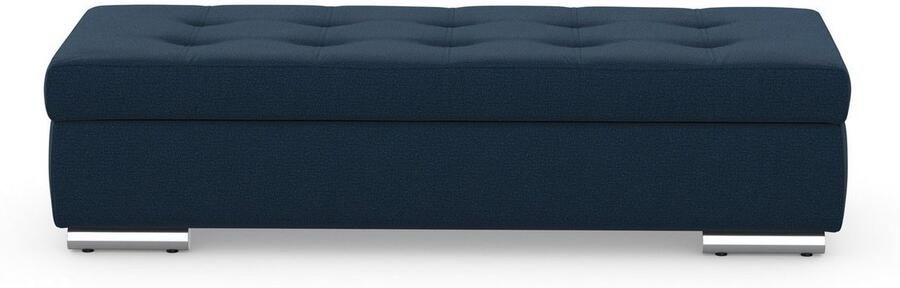 DOMO collection Hocker Treviso XXL: B D H: 161 60 41 cm met opbergruimte ook in ribfluweel passend bij de serie modern quiltwerk - Foto 7