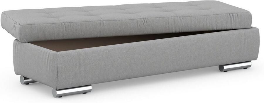 DOMO collection Hocker Treviso XXL: B D H: 161 60 41 cm met opbergruimte ook in ribfluweel passend bij de serie modern quiltwerk - Foto 6