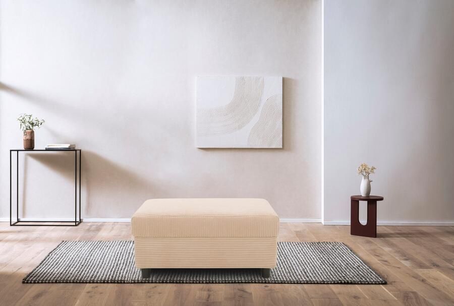 DOMO collection Hocker Turah 2 in Corduroy of Luxe-Microvezel moderne poef passend bij de hoekbank b d h: 83 60 44 cm - Foto 5