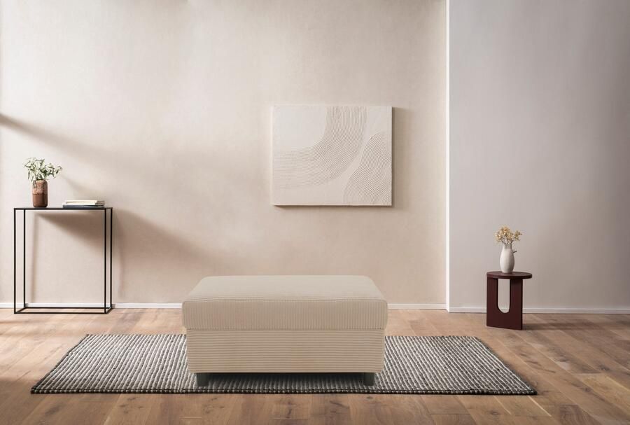 DOMO collection Hocker Turah 2 in Corduroy of Luxe-Microvezel moderne poef passend bij de hoekbank b d h: 83 60 44 cm - Foto 2