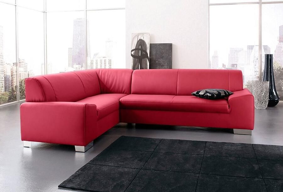 DOMO collection Hoekbank Alisson tijdloos ontwerp platte armleuningen L-vorm - Foto 2