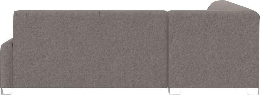 DOMO collection Hoekbank Anzio in kubistische vormtaal platte armleuningen L-vorm Naar keuze met bedfunctie en binnenvering voor hoog zitcomfort - Foto 8