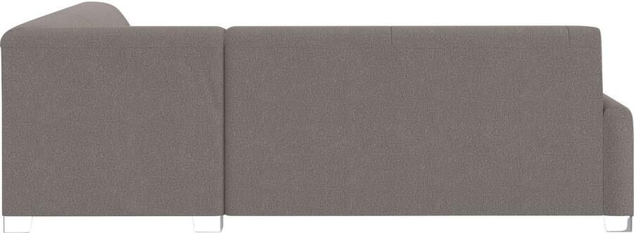 DOMO collection Hoekbank Anzio in kubistische vormtaal platte armleuningen L-vorm Naar keuze met bedfunctie en binnenvering voor hoog zitcomfort - Foto 8