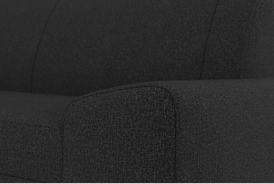 DOMO collection Hoekbank Anzio in kubistische vormtaal platte armleuningen L-vorm Naar keuze met bedfunctie en binnenvering voor hoog zitcomfort - Foto 2