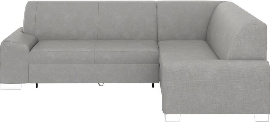 DOMO collection Hoekbank Anzio in kubistische vormtaal platte armleuningen L-vorm Naar keuze met bedfunctie en binnenvering voor hoog zitcomfort - Foto 5