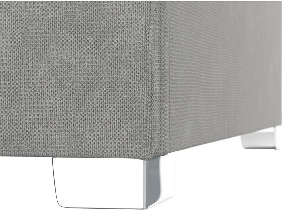 DOMO collection Hoekbank Anzio in kubistische vormtaal platte armleuningen L-vorm Naar keuze met bedfunctie en binnenvering voor hoog zitcomfort - Foto 2