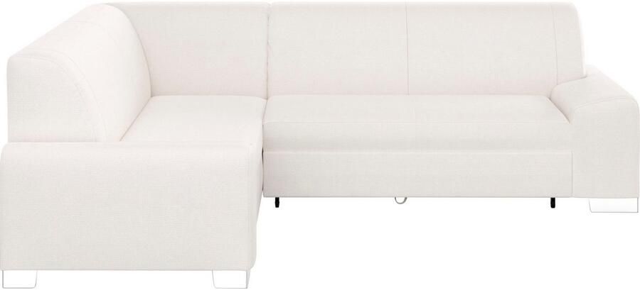 DOMO collection Hoekbank Anzio in kubistische vormtaal platte armleuningen L-vorm Naar keuze met bedfunctie en binnenvering voor hoog zitcomfort - Foto 5