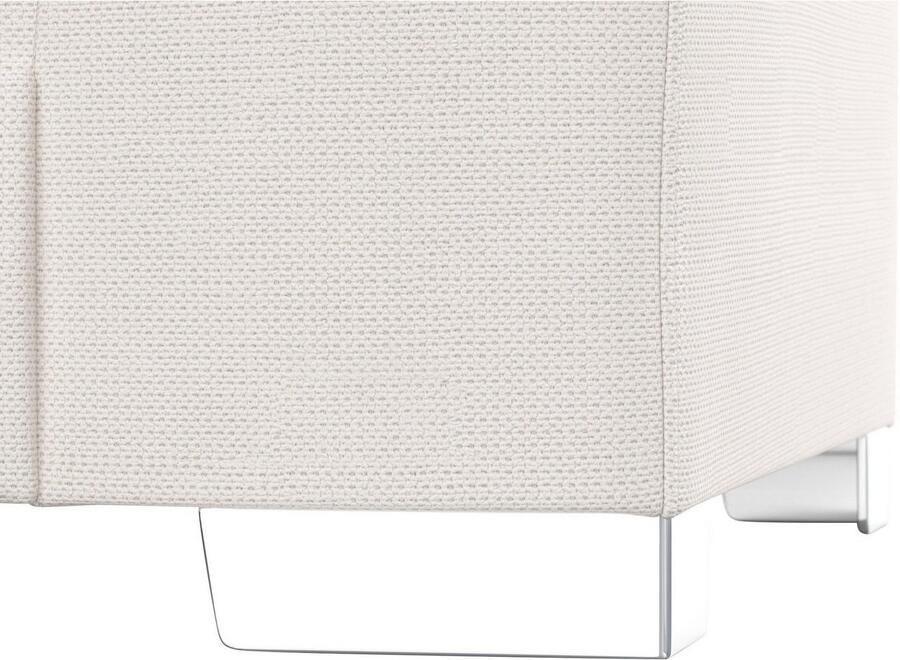DOMO collection Hoekbank Anzio in kubistische vormtaal platte armleuningen L-vorm Naar keuze met bedfunctie en binnenvering voor hoog zitcomfort - Foto 2