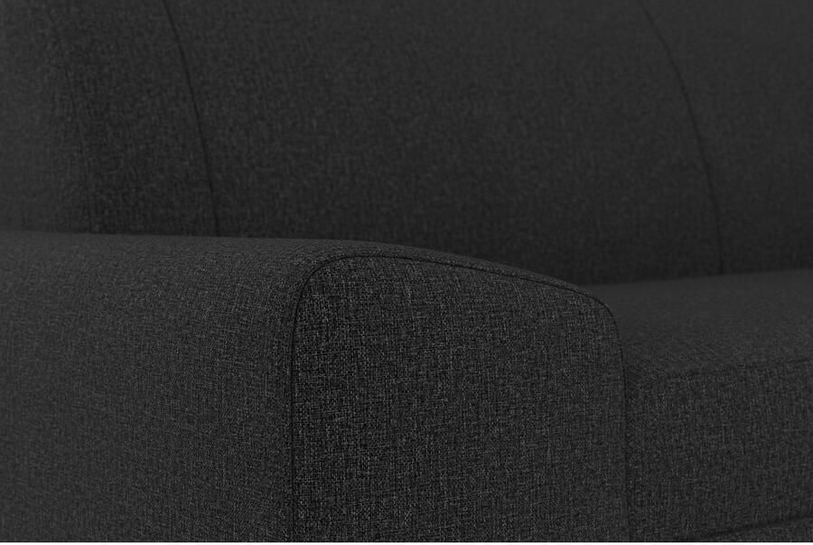 DOMO collection Hoekbank Anzio in kubistische vormtaal platte armleuningen L-vorm Naar keuze met bedfunctie en binnenvering voor hoog zitcomfort - Foto 4