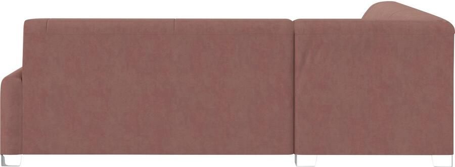 DOMO collection Hoekbank Anzio in kubistische vormtaal platte armleuningen L-vorm Naar keuze met bedfunctie en binnenvering voor hoog zitcomfort - Foto 8