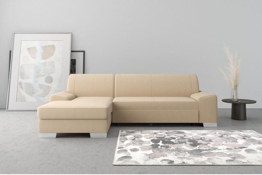 DOMO collection Hoekbank Anzio L-vorm met bedfunctie bonnellvering hoogwaardig breedte 271 cm - Foto 2