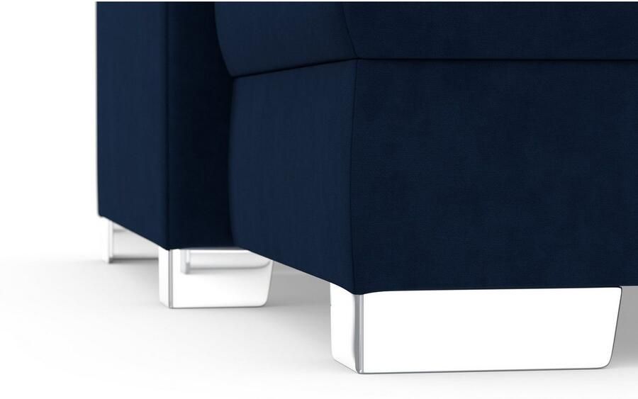 DOMO collection Hoekbank Anzio L-vorm met bedfunctie bonnellvering hoogwaardig breedte 271 cm - Foto 3