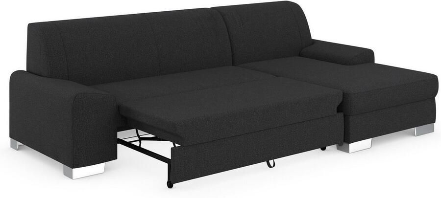 DOMO collection Hoekbank Anzio L-vorm met bedfunctie bonnellvering hoogwaardig breedte 271 cm - Foto 4