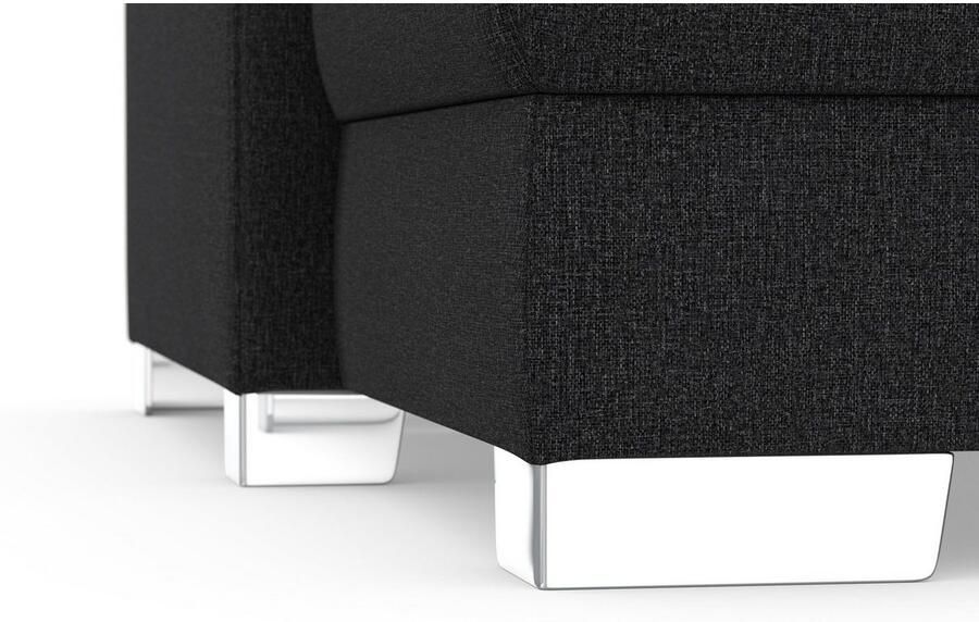 DOMO collection Hoekbank Anzio L-vorm met bedfunctie bonnellvering hoogwaardig breedte 271 cm - Foto 3