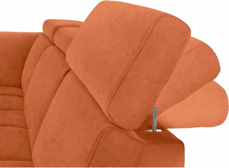 DOMO collection Hoekbank Ava moderne zitstiksels met mooie dubbele naad comfortabel L-vorm met ottomane inclusief veren optioneel met hoofdeinde verstellingen - Foto 2