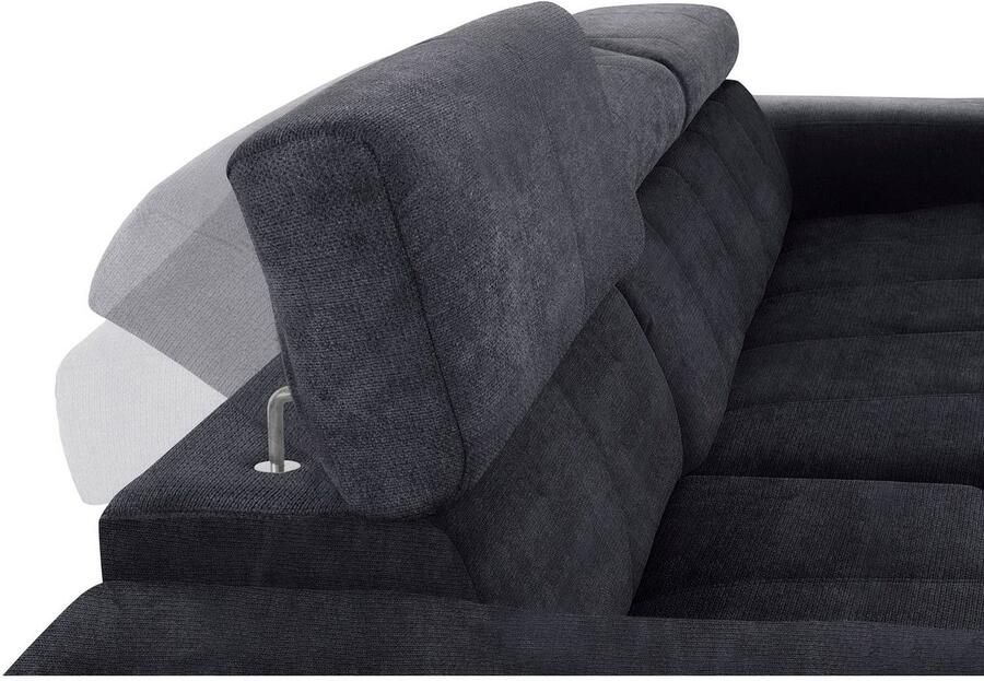 DOMO collection Hoekbank Brandon B D H: 289 177 80 cm keuze met zitdiepteverstelling L-vorm - Foto 2