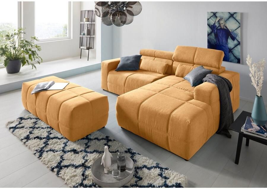 DOMO collection Hoekbank Brandon incl. Hoofdsteunverstelling B D H: 214 100 80 cm L-Vorm - Foto 2