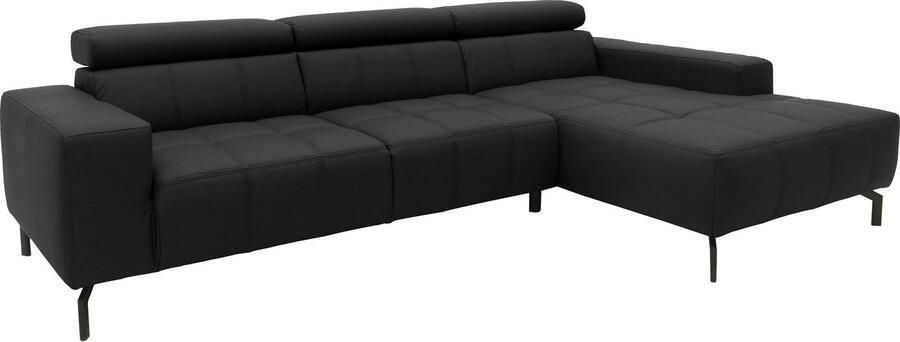 DOMO collection Hoekbank Cunelli mooie zitnaden als designelement stevige zitcomfort L-vorm - Foto 3