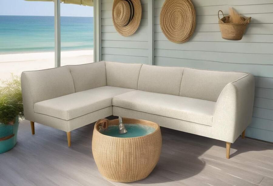 DOMO collection Hoekbank Filho individueel uitbreidbaar L-vorm voor terras tuin en balkon speciaal voor buiten - Foto 2