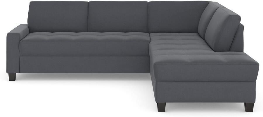 DOMO collection Hoekbank Florentina tijdloos en elegant zitnaden als designelement L-vorm keuze met slaapfunctie met contrastnaad comfortabele zithoogte 47 cm - Foto 7