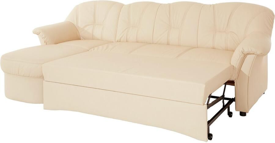 DOMO collection Hoekbank Flores slaapbank B D H: 233 142 86 cm L-vorm naar keuze met slaapfunctie naar keuze met binnenvering ook in leer - Foto 9