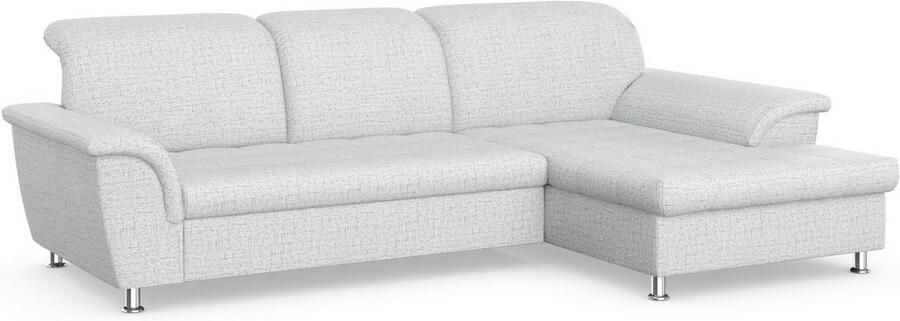 DOMO collection Hoekbank Franzi stiksels op de zitting B7T H: 278x162x80 cm L-model naar keuze met slaapfunctie bedkist en verstelbare hoofdsteun - Foto 4