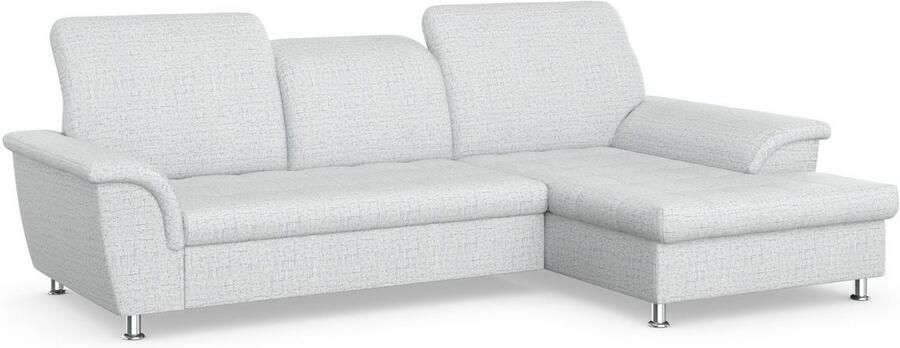 DOMO collection Hoekbank Franzi stiksels op de zitting B7T H: 278x162x80 cm L-model naar keuze met slaapfunctie bedkist en verstelbare hoofdsteun - Foto 3