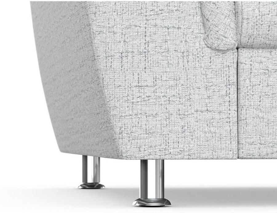 DOMO collection Hoekbank Franzi stiksels op de zitting B7T H: 278x162x80 cm L-model naar keuze met slaapfunctie bedkist en verstelbare hoofdsteun