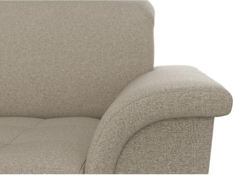 DOMO collection Hoekbank Franzi stiksels op de zitting B7T H: 278x162x80 cm L-model naar keuze met slaapfunctie bedkist en verstelbare hoofdsteun - Foto 2