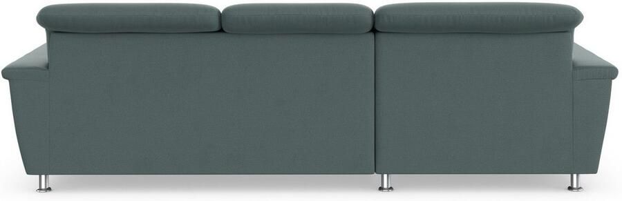 DOMO collection Hoekbank Franzi stiksels op de zitting B7T H: 278x162x80 cm L-model naar keuze met slaapfunctie bedkist en verstelbare hoofdsteun - Foto 6