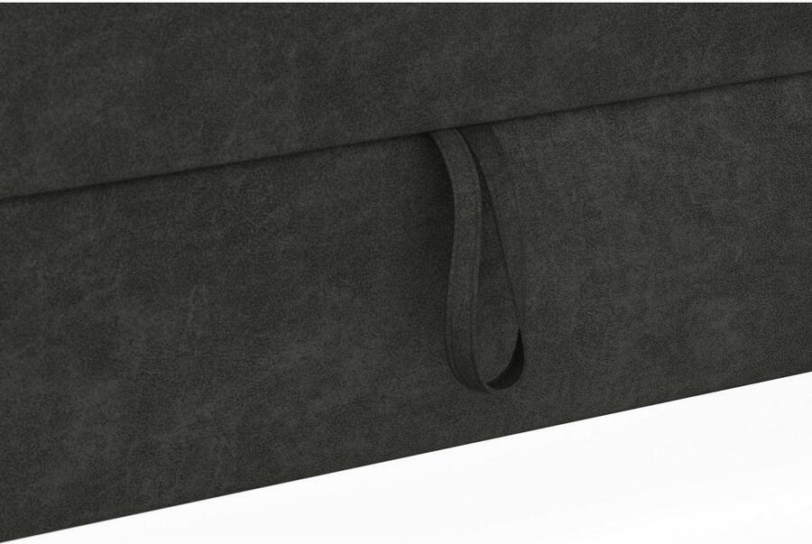 DOMO collection Hoekbank Franzi stiksels op de zitting B7T H: 278x162x80 cm L-model naar keuze met slaapfunctie bedkist en verstelbare hoofdsteun - Foto 3