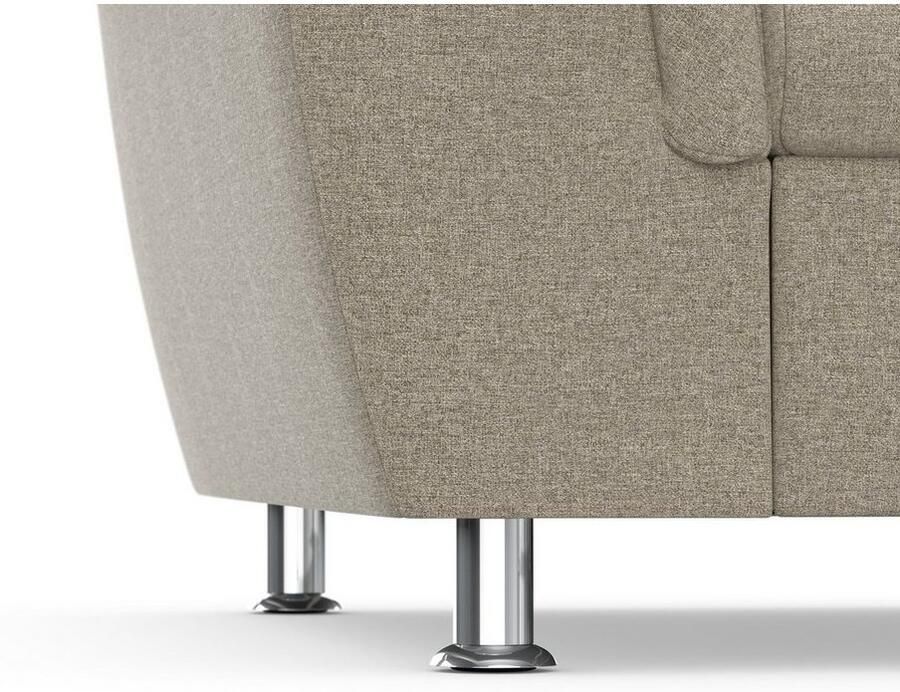 DOMO collection Hoekbank Franzi stiksels op de zitting B7T H: 278x162x80 cm L-model naar keuze met slaapfunctie bedkist en verstelbare hoofdsteun