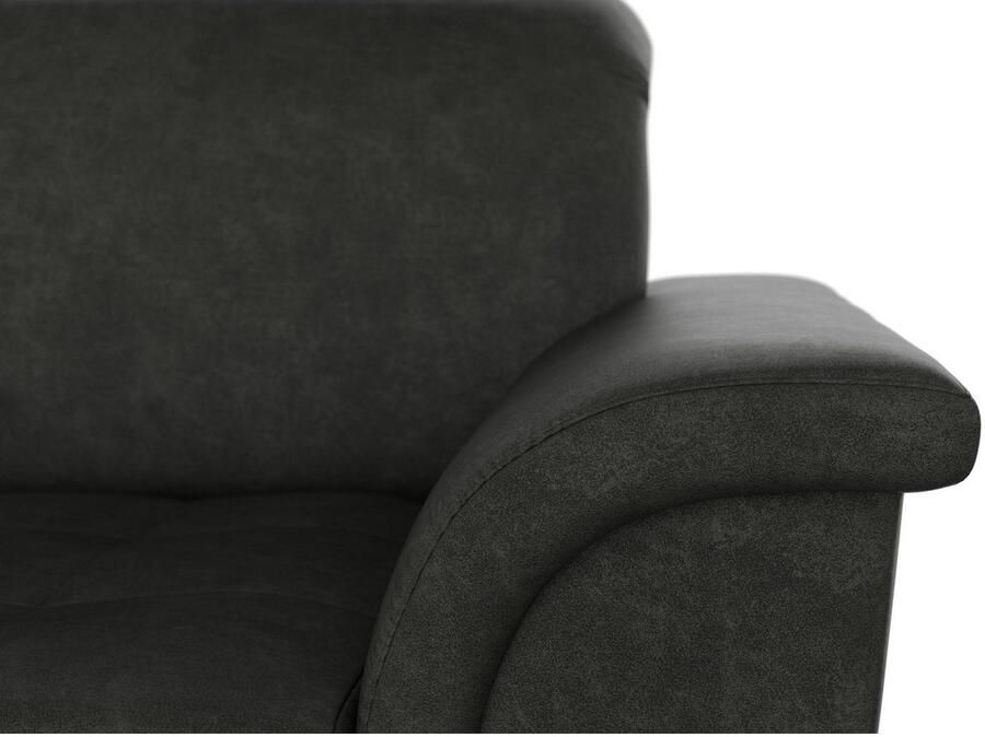 DOMO collection Hoekbank Franzi stiksels op de zitting B7T H: 278x162x80 cm L-model naar keuze met slaapfunctie bedkist en verstelbare hoofdsteun - Foto 2