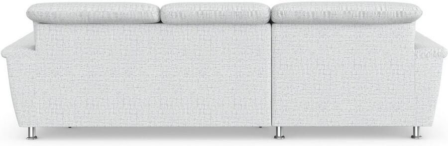 DOMO collection Hoekbank Franzi stiksels op de zitting B7T H: 278x162x80 cm L-model naar keuze met slaapfunctie bedkist en verstelbare hoofdsteun - Foto 6