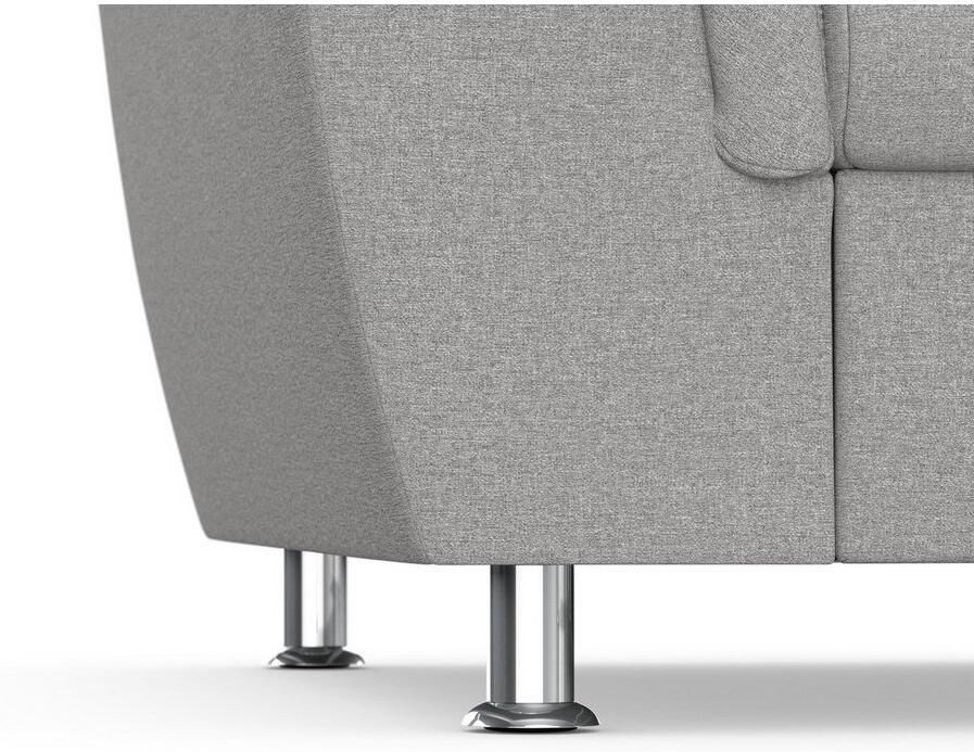 DOMO collection Hoekbank Franzi stiksels op de zitting B7T H: 278x162x80 cm L-model naar keuze met slaapfunctie bedkist en verstelbare hoofdsteun