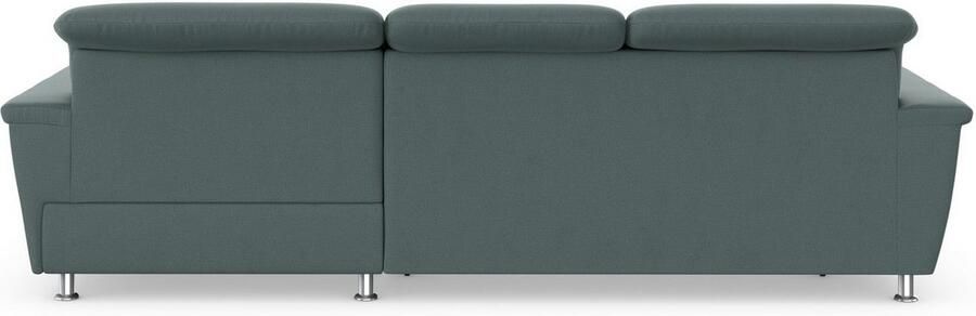 DOMO collection Hoekbank Franzi stiksels op de zitting B7T H: 278x162x80 cm L-model naar keuze met slaapfunctie bedkist en verstelbare hoofdsteun - Foto 7